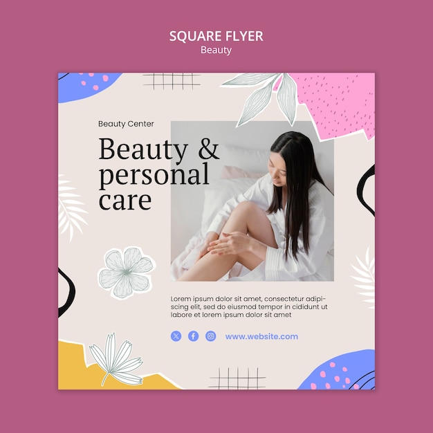 Free PSD beauty template design