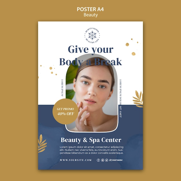 Beauty treatment poster template