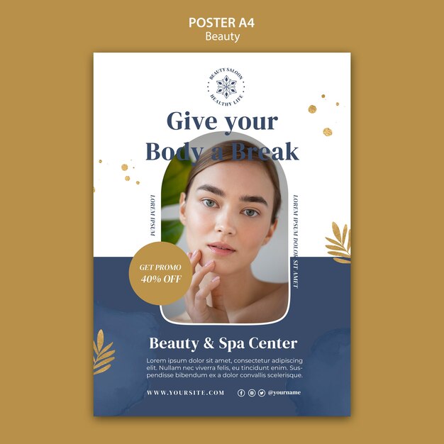 beauty treatment poster template