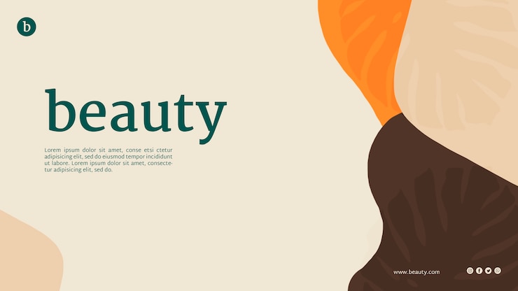 Free PSD beauty web template with abstract shapes