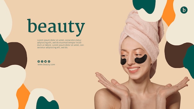 Beauty web template with a woman