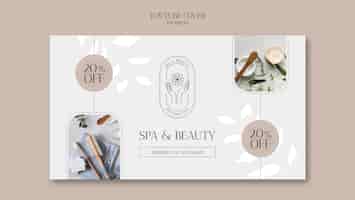 Free PSD beauty and wellness youtube channel art template design