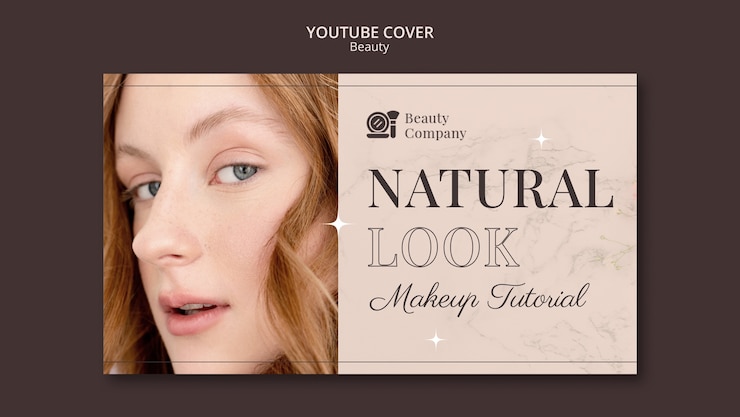 無料PSD 美容 youtube カバー テンプレート デザイン
