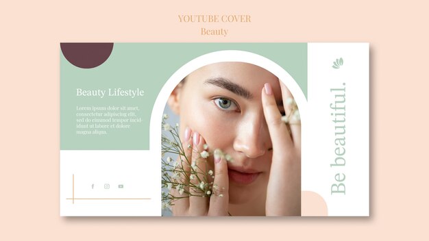 beauty youtube cover template