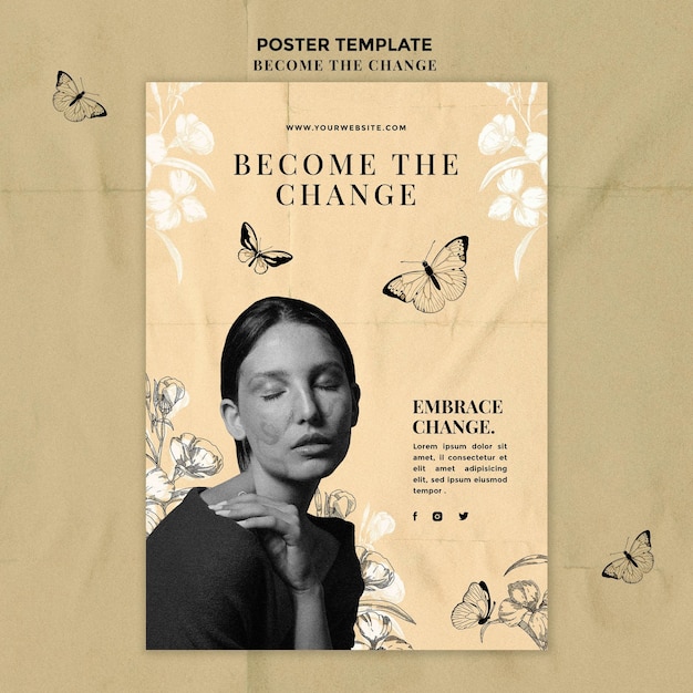Become the change poster template