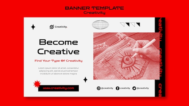 Free PSD become creative banner template