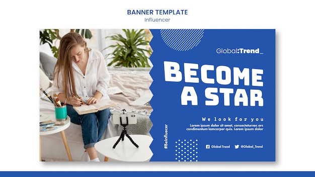 Become a star banner template