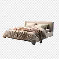 Free PSD bed isolated on transparent background