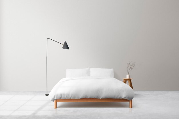 Bedroom wall psd minimal interior