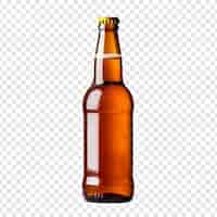 Free PSD beer bottle isolated on transparent background