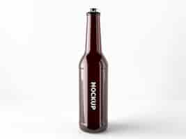 Free PSD beer bottle mock up design