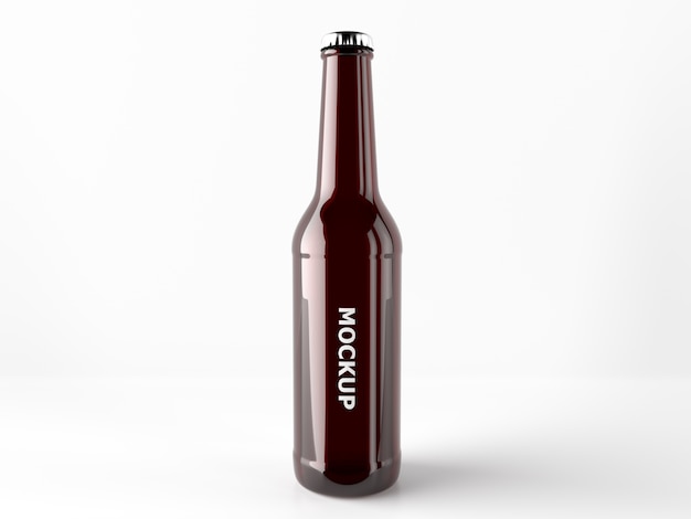ビールのボトルデザインをモックアップ