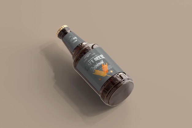 Beer bottle mockup