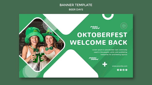 Free PSD beer day banner template concept