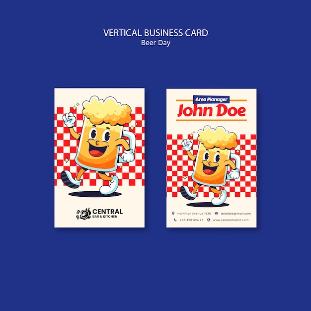 Beer day celebration business card