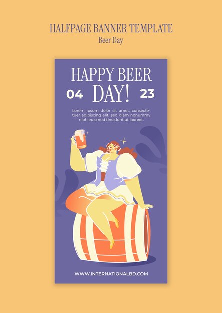 beer day celebration halfpage banner