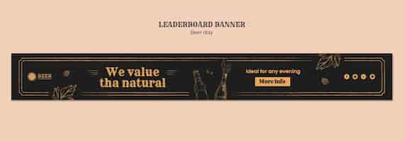 Free PSD beer day celebration leaderboard  template