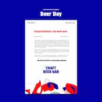 PSD gratuito modello di testata per la celebrazione del giorno della birra