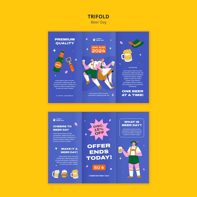 beer day celebration trifold brochure