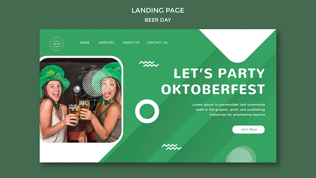 Beer day landing page concept