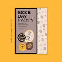 Free PSD beer day template design