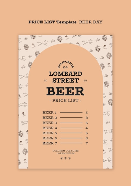 Free PSD beer day template design