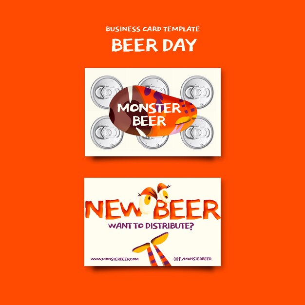 Free PSD beer day template design
