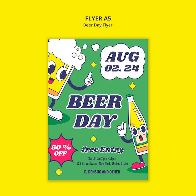 Beer day template design