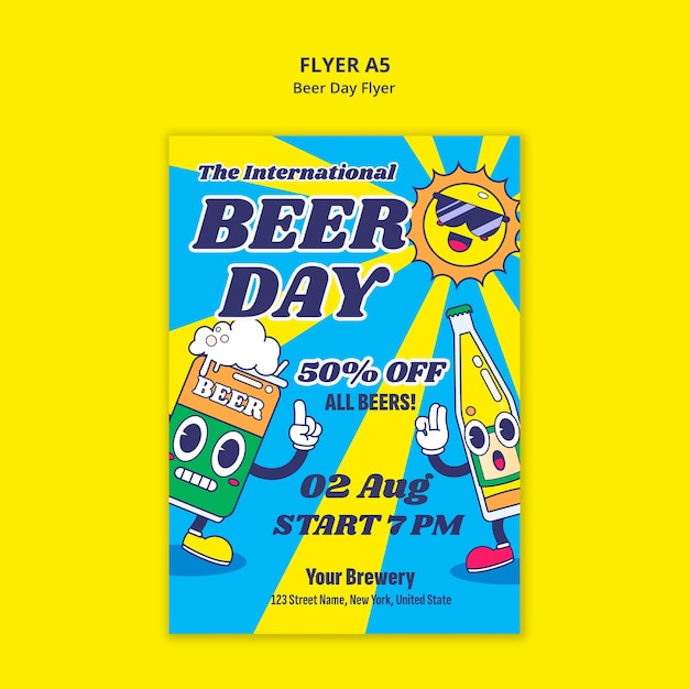 Beer day template design