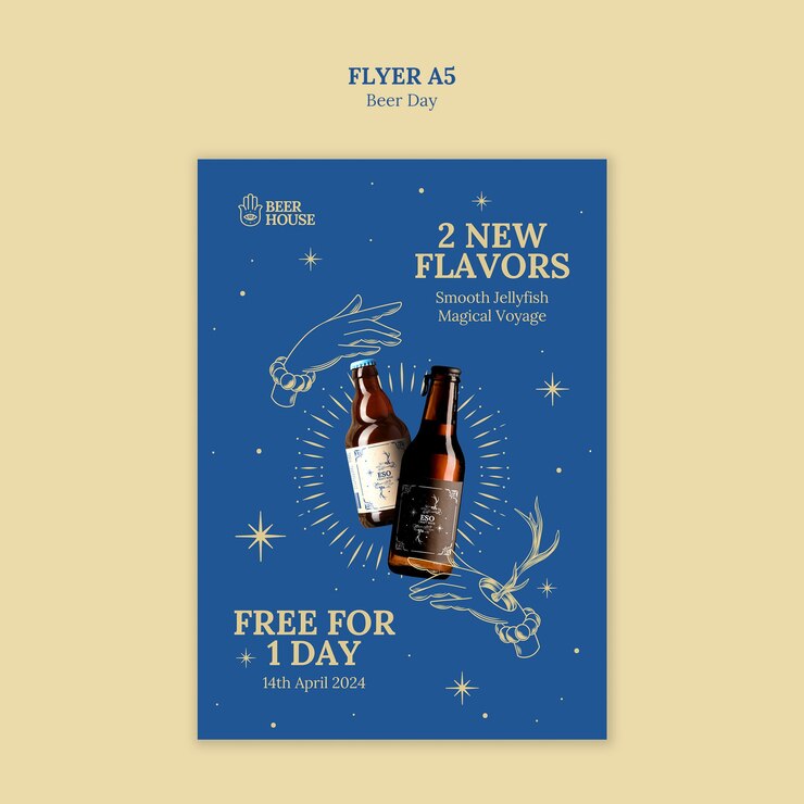 Free PSD beer day template design
