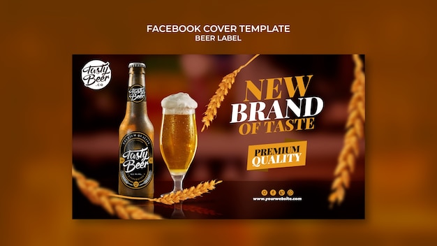 Free PSD beer label  template design