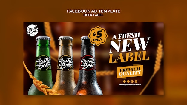 Beer label  template design