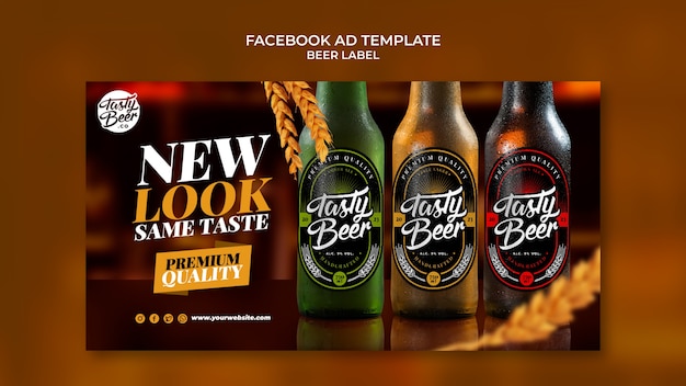 Beer label  template design