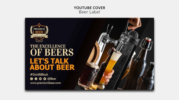 Free PSD beer label template design