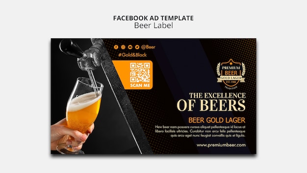 Beer label template design