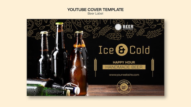 Free PSD beer label  template design