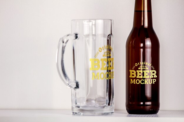 Download Realistic beer bottle mockup PSD file | Free Download