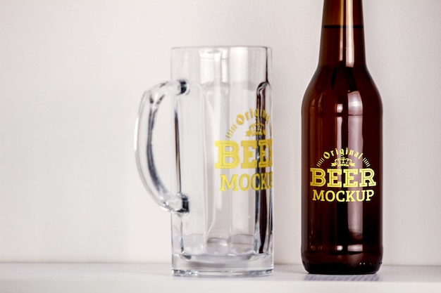 Download Realistic beer bottle mockup PSD file | Free Download