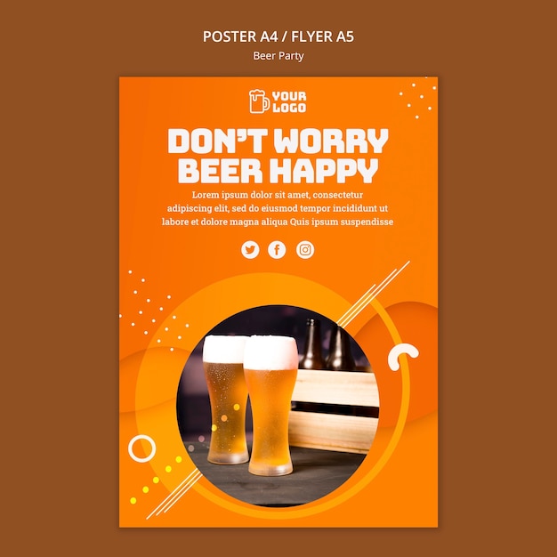 beer party poster theme