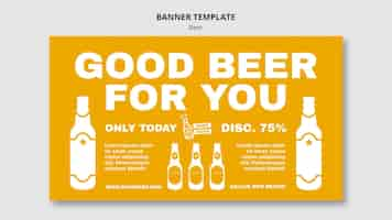 Free PSD beer party template banner