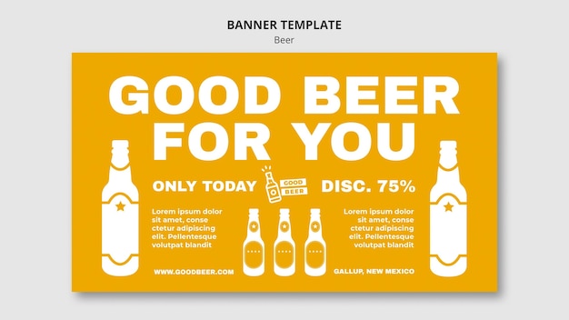 Beer party template banner