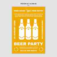 Free PSD beer party template poster