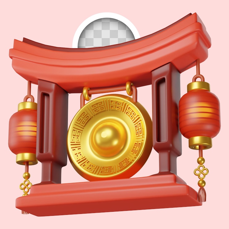 Free PSD bell and with chinese lamps