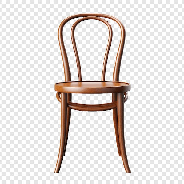 無料PSD 透明な背景に隔離されたベントウッドの椅子