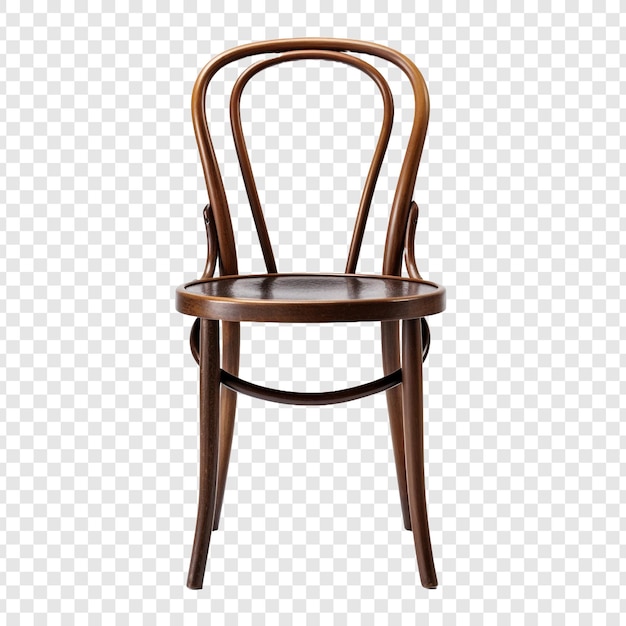 Бесплатный PSD Деревянный стул, изолированный на прозрачном фоне