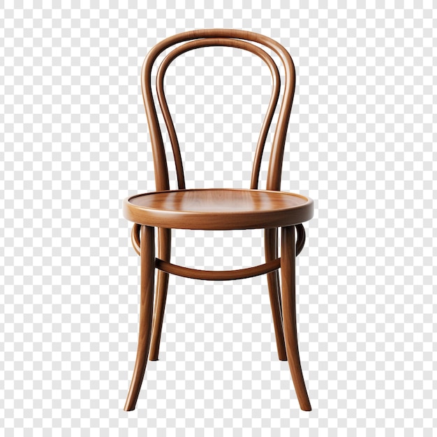 PSD gratuito sedia di legno piegato isolata su sfondo trasparente