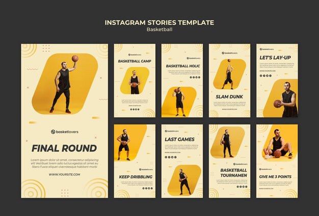 Лучший шаблон истории баскетбольного Instagram