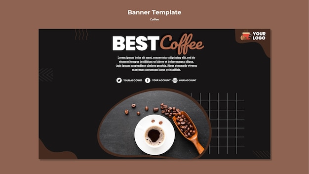 PSD gratuito miglior modello di banner caffè