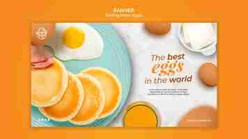 Free PSD best eggs in the world banner template