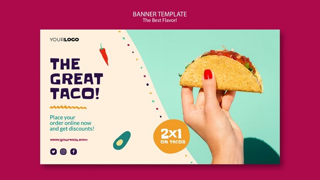 Free PSD the best flavor banner template